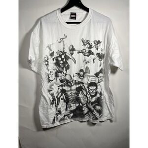Vintage Marvel Super Hero Mad Engine Tee T‎ Shirt LG 90 Wolverine Hulk Spiderman